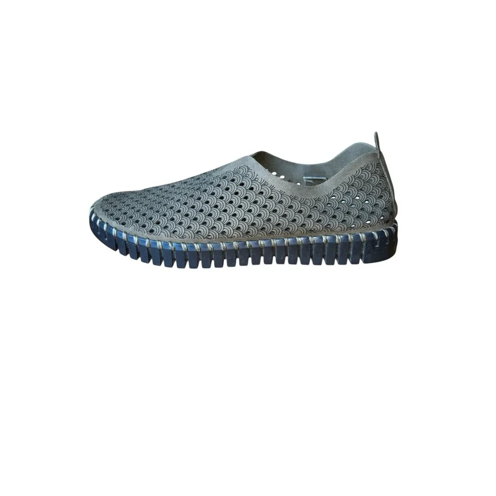 Ilse Jacobsen Womens Tulip 139 Grey Perforated Flat Sneaker‎ 38 7.5 8